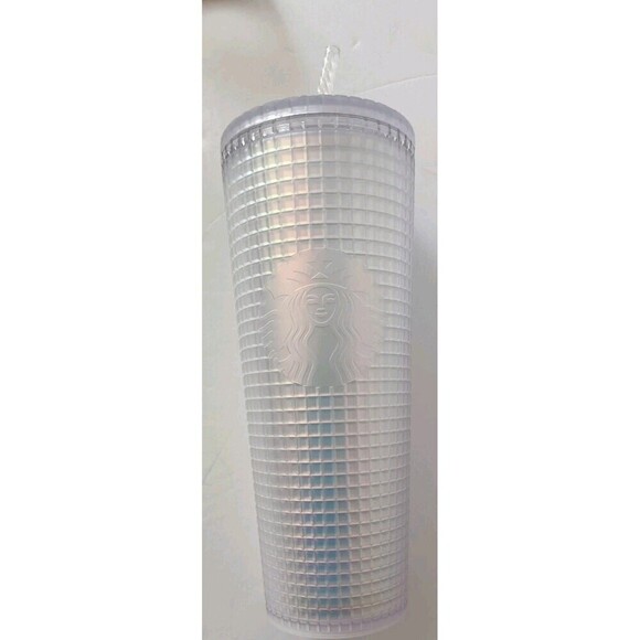 Starbucks Other - Starbucks 2020 Tumbler Iridescent Purple Disco Grid Holiday Cold Cup Venti 24oz